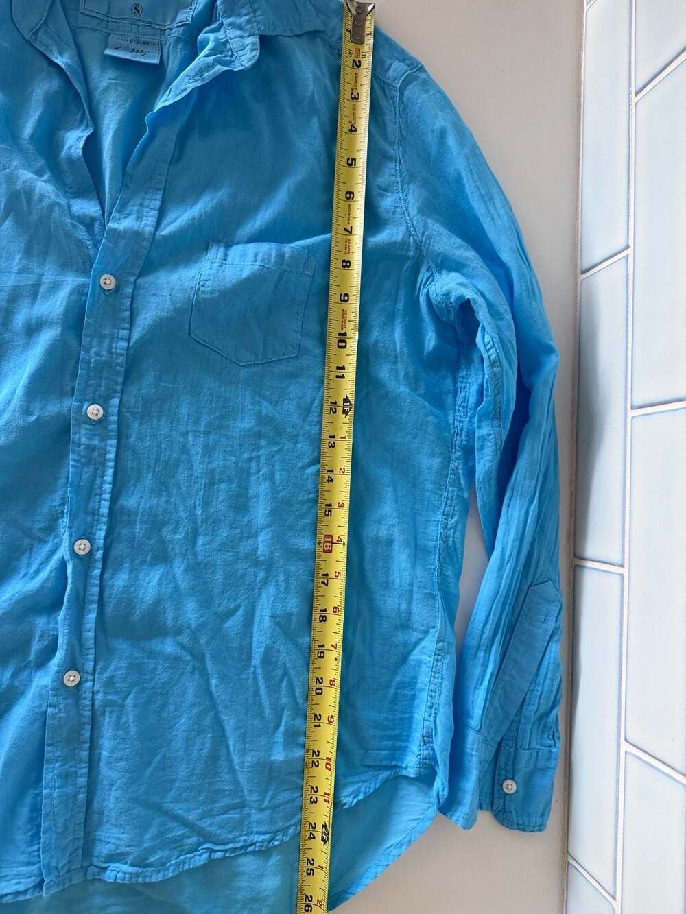 Frank & Eileen Eileen Relaxed Button-Up Shirt in Blue - Picture 8 of 8